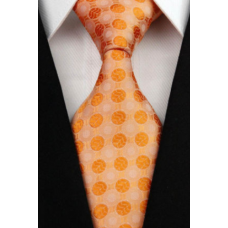 Stropdas tinten oranje Bolletjes
